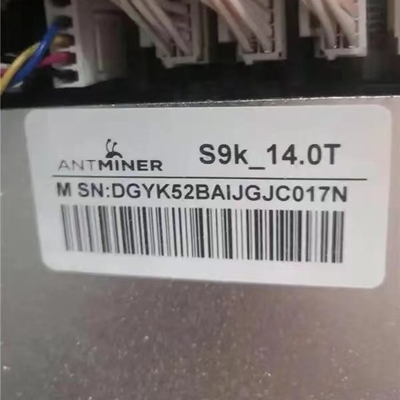 1148W Asic বিটমেইন এন্টমাইনার S9K 14T সেকেন্ডহ্যান্ড ডিজিটাল কারেন্সি মাইনিং মেশিন